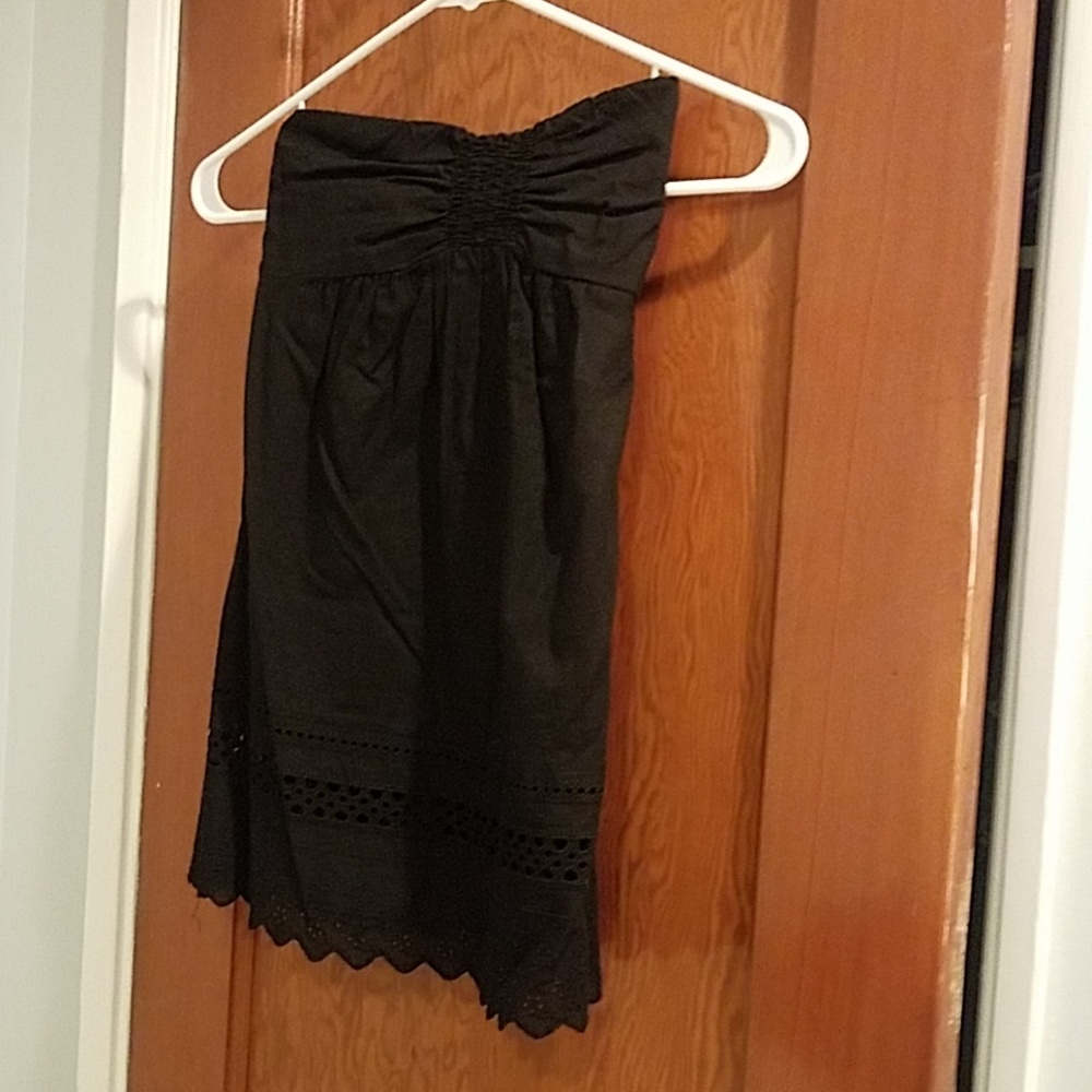 Tube top with Eyelet Detail